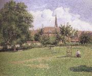 The House of the Deaf Woman and the Belfry at Eragny Camille Pissarro